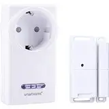 Smartwares Erkennungsset für offene Türen & Fenster - Inklusive Steckdose und Batterie - Integrierter, Einstellbarer Timer - Für Geräte bis 3680 W - 10.043.95