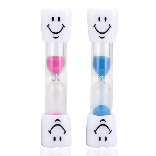 2 Stück Sanduhren Set Für Kinder,3 Minuten Sanduhr Zähneputzen Kinder,Bunter Zahnputzuhr Zahnputz Timer,Pink+Blue,Kreative Geschenke,Sanduhr-Timer Für Klassenzimmer,Zuhause,Küche,Büro Und Spiel-Timer