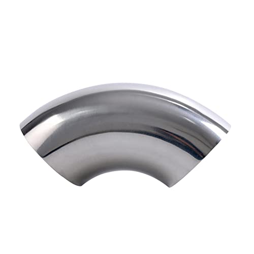 Edelstahl Bogen 90 Grad Edelstahl 50MM Rohrbogen Rohr Auspuff Bogen Stahl SS304 Auspuff Dornbiege Elbow Bending Pipe (90Degree, 2.0Inch(2,0 Zoll))