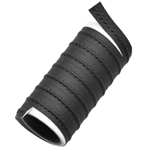 JEYORZY Auto Innenverkleidung Streifen, Auto Zierleisten, Auto Innenraum Line Universal Flexible Strip Trim, Flexible DIY Lederstreifen, 2M-Schwarz
