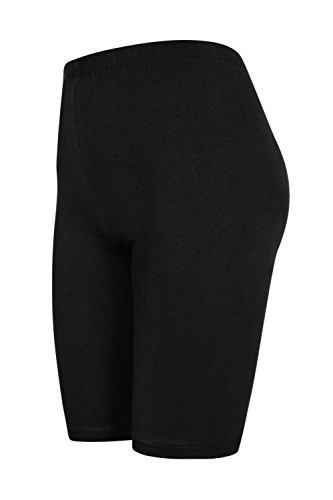 DeDavide 2 Stück Damen Radlerhose, Schwarz, S