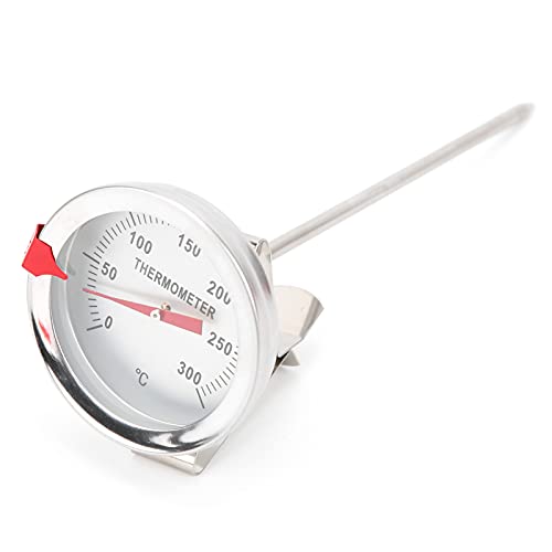 Frittierthermometer mit Ablesung, Messung Heißer Speisen in der Ölpfanne, 50 ℃ Bis 300 ℃, Zifferblattthermometer mit 5cm Zifferblatt Zum Frittieren Grillen Truthahn