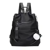 SRZYMJ Damen Rucksack Schwarz Kleine Rucksäcke Damen Damen Rucksack Klein Schwarz Mini Backpack Women Campingrucksaecke Wasserdicht Rucksack Damen Gepunktet Rucksack Damen Wasserabweisend Rucksack Men