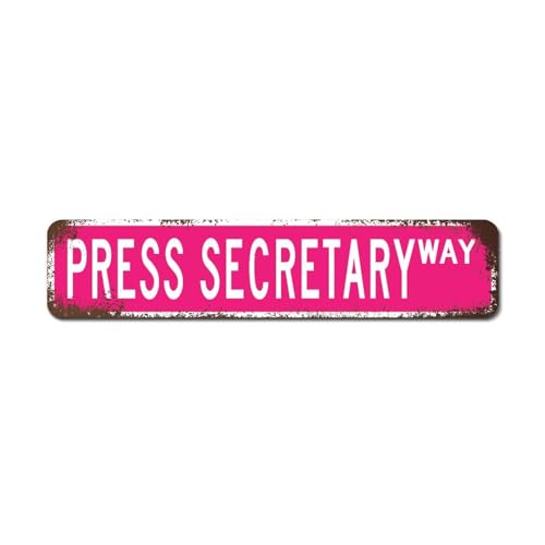 LMMIXEE Metall-Blechschild mit Aufschrift "Press Secretary Presse", Geschenk, individuelle Straßenschilder, Pressesekretär-Dekoration, Bauernhaus, dekoratives Schild für Hof, Garage, Garten, Veranda,