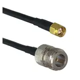 LATOOR 2 stücke RG58 Kabel N Weibliche Jack Auf SMA Stecker Gerade RF Koaxial Jumper Zopf Stecker Draht Terminals 6 zoll ~ 20 M(10FT (3M))