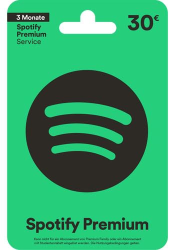 Spotify Premium €30 (Versand per E-Mail - Code kann nur in Deutschland eingelöst werden, Code ist nicht in Österreich verfügbar)