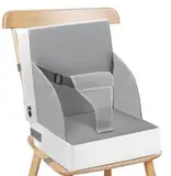 Sitzerhöhung Stuhl Kind – 3-Punkt-Gurt Sitzkissen Kinder Baby PU Waschbar Tragbare Stuhl Sitzerhöhung mit Gurte Kindersitzkissen Hochstuhl für Reisen, Kompakte Leichte Reise Booster Sitz