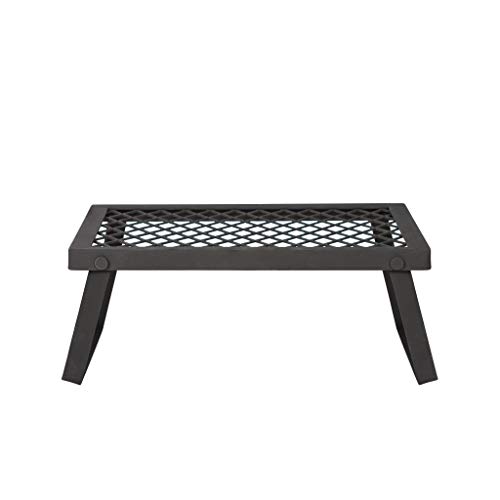 Amazon Basics Robuster, klappbarer Camping Grill, Mittelgroß, Schwarz