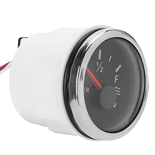 52 mm 2 Zoll Wasserstandsanzeige Füllstandsmessgerät Wasseranzeige, Universal Wassertank Füllstandsanzeige mit 9 30VDC intelligenter für Alarm Wohnmobile, Schiffe, Yachten(Schwarz)