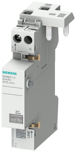 Siemens 5SM60112 Brandschutzschalter-Block AFDD 230V 1-16A, einfach anbaubar an LS- oder FI/LS-Schalter, 1P+N (1TE)