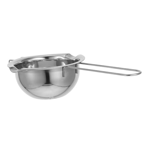 Abaodam Schmelztiegel schmelztopf Wachsschmelztöpfe Schokoladenschmelzgeschirr Schokoladenrührschüssel Schokoladenpfanne Zubehör für die Süßigkeitenherstellung Edelstahl 304 Silver