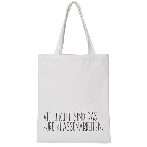 RF&CM Vielleicht ist es deine Klassenarbeit. Lehrergeschenk. Geschenke für Lehrer. Jutebeutel zum Start in die Ausbildung.witziger Baumwollbeutel .Geschenkidee Abschied Lieblingslehrerin