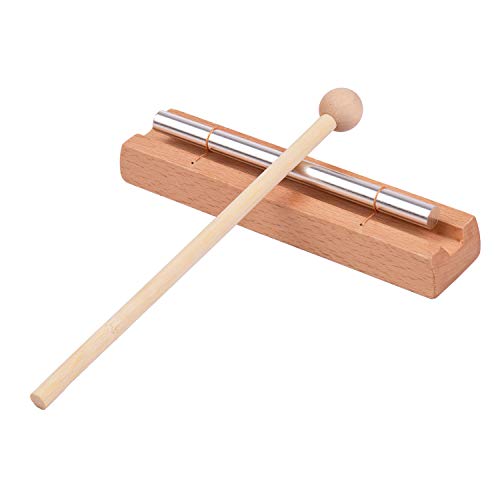 Klangspiel aus Holz mit Schlägel, Schlaginstrument für Gebet, Yoga, Meditation, musikalisches Klangspiel für Kinder, Lehrer, Klassenzimmer, Erinnerungsglocke