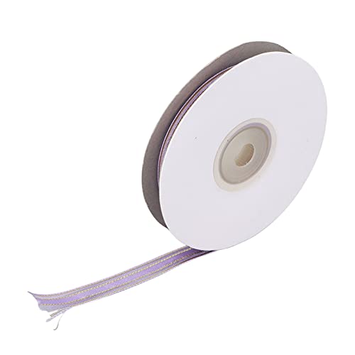 Polyester-Chiffonband, 9 Mm Breite, 22 M Länge, Satinband für BlumenstraußGirlanden, Goldstreifen, Glänzend und Exquisit, Leicht, Klein, Hautfreundlich, Langlebig, Einfach zu (21#)