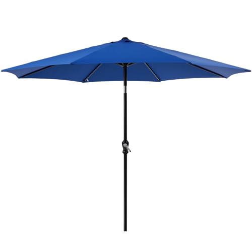 DUMOS Sonnenschirm Kurbelschirm Marktschirm UV Schutz Abdeckung Knickbar Alu Rund Balkon Terrasse Garten Balkonschirm