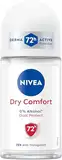 NIVEA Dry Comfort Deo Roll-On, Antitranspirant für 72h effektiven Schutz, antibakterielles Deodorant mit Dual Protect Formel ohne Ethylalkohol (50 ml)