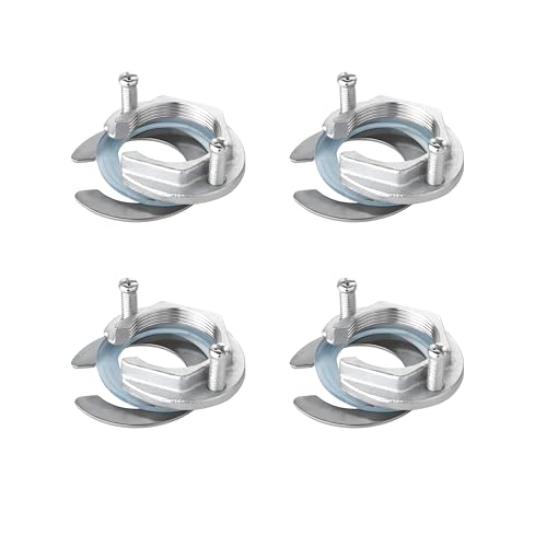 Edelstahl Wasserhahn Befestigungsmutter Set, 4 Stück Wasserhahn Ersatzteile Verhindert,Einlochmutter-Anschluss Kontermuttern für Küchenarmaturen, Einlochmutter Anschluss Wasserhahn Adapter
