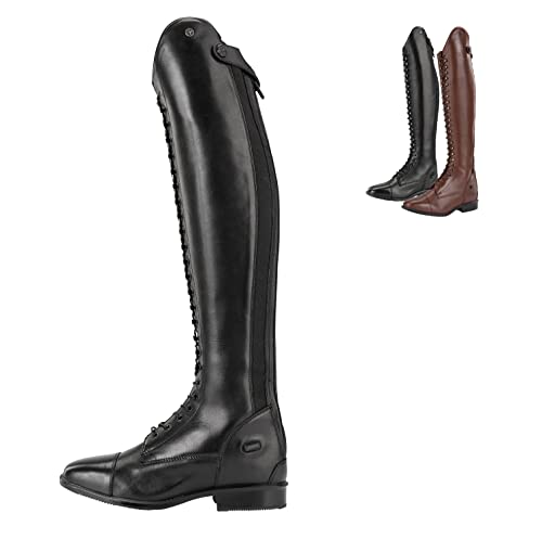 Reitstiefel »LEGACY VENADO« mit Polo-Schnürung | Italienisches Leder | Tolle Passform | Zertifizierte Qualität |Komfort-Einlegsohle | Extra lange Schnürsenkel | Gr. 41 | MEDIUM | Schwarz