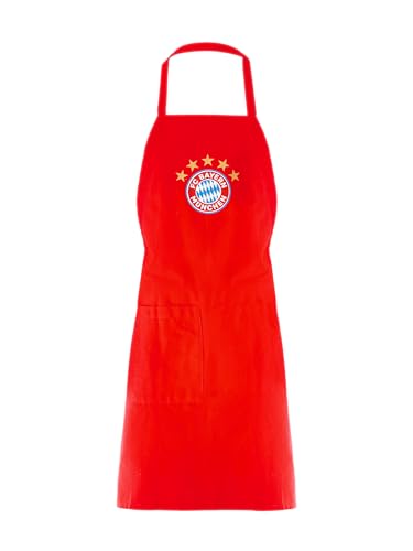 FC Bayern München I Grillschürze I Kochschürze I Erwachsene I Logo| Rot