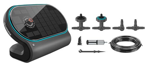 Gardena AquaBloom L Set, autarkes Bewässerungssystem für Balkon, Terrassen und Hochbeete, ohne Wasser- oder Stromanschluss, einfache Installation, versorgt bis zu 30 Pflanzen (13330-20)