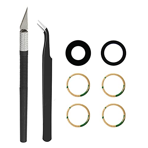 Cemobile Rear Back Camera Lens Glass Replacement Compatible with iPhone 11 6.1" with Adhesive, Anti-Static Tweezers, Precision Knife Repair Tool Kit