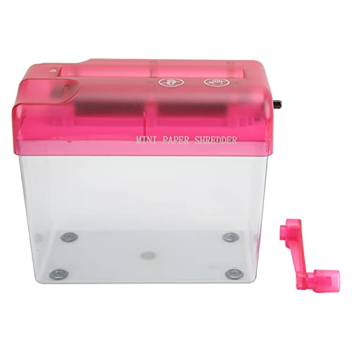 Manueller Aktenvernichter, Tragbare Mini-Papiermühle, Dokumentendatei, Manueller Aktenvernichter, Vollständig Transparent, Stumm, Kompakter Handkurbel-Aktenvernichter, Desktop-Aktenvernichter für Schu