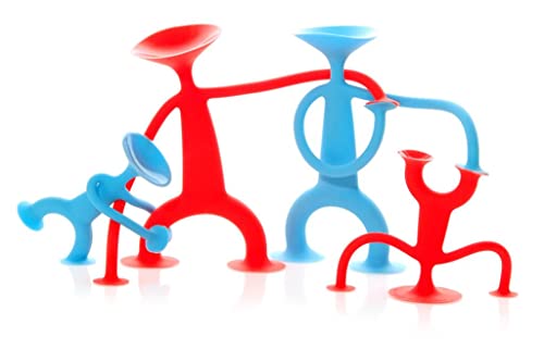 MOLUK 2843150 OOGI Family, elastische Stretch-Figuren mit Saugnäpfen, Spielfiguren-Set aus Silikon, kreativer Spielspaß für Kinder ab 3 Jahren, Motorikspielzeug, 4-teilig