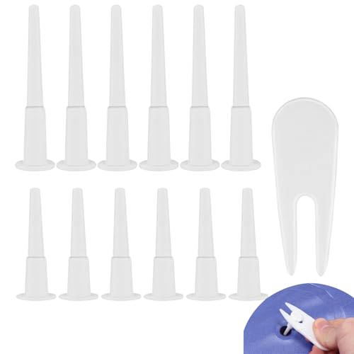 WOLMIK 12 Stück Yoga Ball Air Plug, Yoga Ball Luftstopper, Yoga Ball Plug, Gymnastikball Stecker Ersatz Kit für Yoga-Ball, mit 1 Stück Entfernungsgeräte