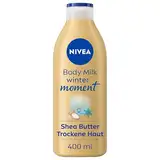 NIVEA Body Milk Winter Moment, Body Lotion mit Tiefenpflege Serum für 72h Feuchtigkeit, Körperlotion mit Sheabutter für trockene Haut, mit einzigartigem Winterduft (400 ml)