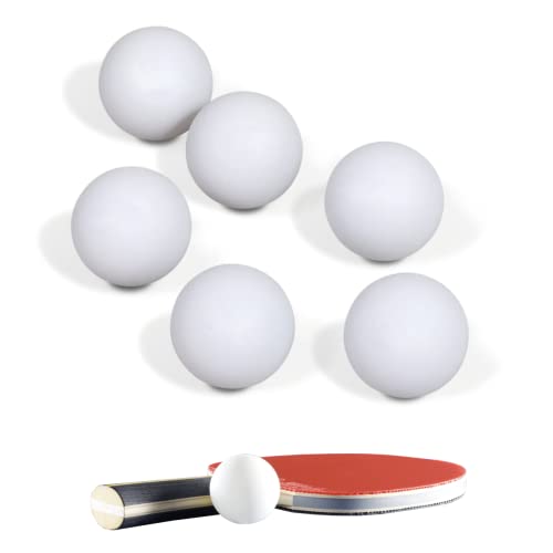 Powersell srls 6 x Tischtennisball, Standardgröße 40 mm – 2,7 g, Spielkugeln für Beer-Pong, 40 mm Training für Anfänger, Outdoor oder Innen, Weiß