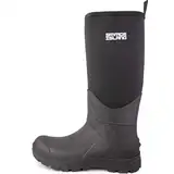 Savage Island Allwetter-Gummistiefel mit Neoprenfutter, wasserdichte Gummistiefel, Schwarz , 42 1/3 EU