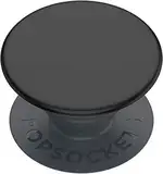 PopSockets: PopGrip Basic - Ausziehbarer Sockel und Griff für Smartphones und Tablets [Top Nicht Austauschbar] - Schwarz