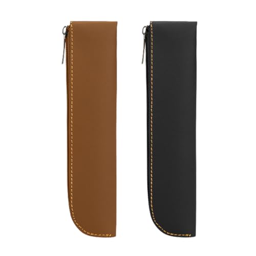 2 Stück PU Federmäppchen tragbare SchreibwarenTasche große Kapazität Stifteetui Kosmetik Organizer Tasche für Studente Schreibwarentasche Kosmetiktasche minimaler Aufbewahrungstasche