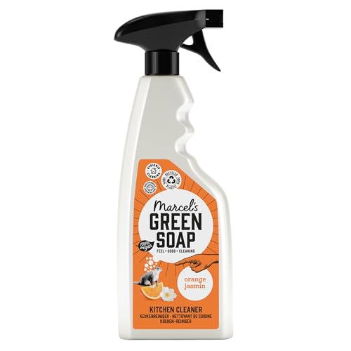 Marcel's Green Soap - Küchenreinigungsspray Orange & Jasmin - Entfettungsspray - Frei von Plastik und Palmöl - 100% umweltfreundlich - 100% vegan - 97% biologisch abbaubar - 500ml