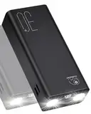 Power Bank 30000mAh:PD 22.5W Schnellladung Externer Akku mit Taschenlampe, Große Kapazität und 3 Ausgänge & 2 Eingänge Radio with