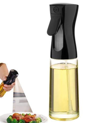 HUPECHAM Ölspray Zum Kochen, Oil Sprayer, 200 ml Glas Lebensmittelechter Ölsprüher Für Speiseöl, Öl Sprühflasche Für Speiseöl Für Heißluftfritteuse, Bbq, Grillen Küchenwerkzeuge