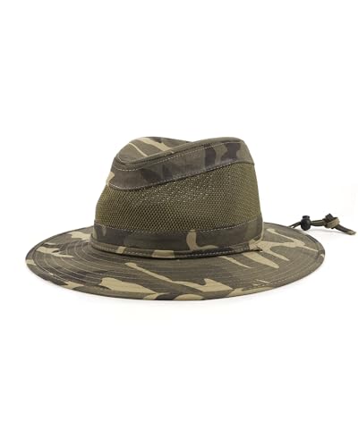 Zylioo Breezer Hat Für Großen Kpof,Mesh Cowboyhut Safari Sun Hat Größe 60cm,Sonnenschutz Sommer Panamahut