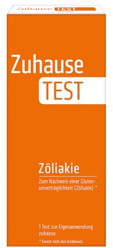 NanoRepro ZuhauseTEST Zöliakie, Schnelltest zum Hinweis auf eine Glutenunverträglichkeit, einfacher Vollbluttest bei Symptomen wie Magen-Darm-Beschwerden und Hautirritationen