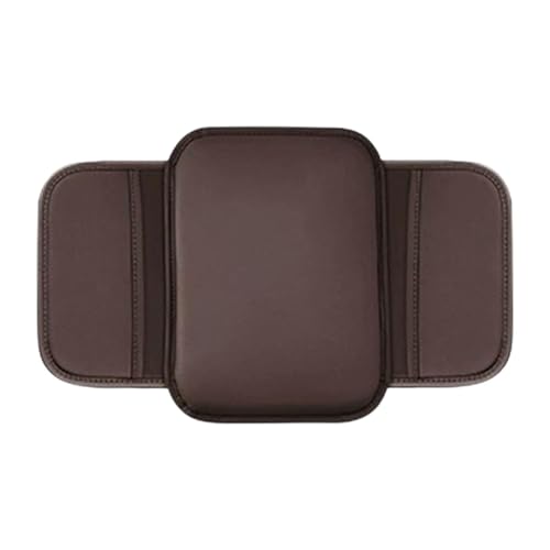 Amagogo Autozentrum Konsole Abdeckung Armlehnen Aufbewahrungsbox Matte Innenzubehör Arm Ruhkissen Auto Armlehnenabdeckung für LKW -SUV, Braun