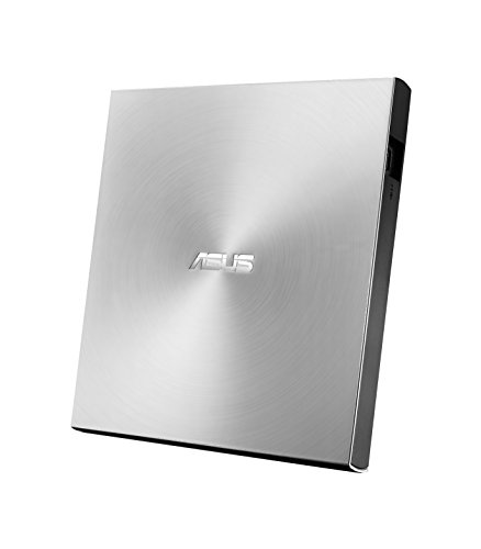 Asus ZenDrive U9M externer DVD-Brenner (für Apple MacBook & Windows PCs/Notebooks, inkl. USB-C Kabel, Brennsoftware & Nero Backup App, M-Disc Support, USB 2.0) silber