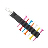 WHFCBJBW Outdoor-Golf-Tee-Halter, PU-Leder, Aufbewahrungstasche, Tragetasche, 7 Schlitze, für Golf-Tees, zum Aufhängen