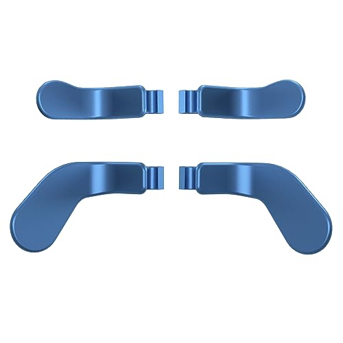 eXtremeRate 4 Pcs Metal Trigger Paddles Set für Xbox One Elite Series 2 Controller, Edelstahl Rückpaddles Tasten Zubehör für Xbox Elite Series 2-Core Controller-Neptun Blau