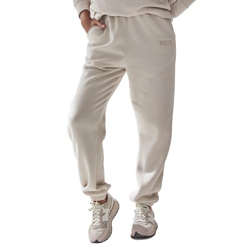 Wifey Sweatpants in Champagner Wife Jogger Mrs Sweatpants Just Married Outfit Bach Party Trainingsanzug Wifey Jogginghose, Champagner, Groß