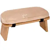 Zen Power Yoga Bench, klappbare Yoga Bank aus Holz, ergonomische Meditationsbank, Gebetshocker für spirituelle Momente im Alltag, bequem und weich gepolstert, Yoga-Zubehör