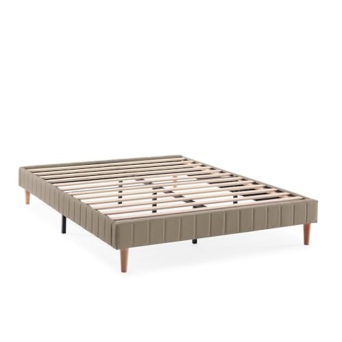 HOMN LIVING Gepolsterter Lattenrost Eris 160 x 200 cm, Beige, gepolsterter Lattenrost, 30 cm Höhe