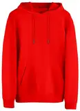 Cotton Prime Bequemer und Stilvoller Unisex Kaputzenpullover Hoody Sweatshirt für Damen und Herren, Rot, Gr. S