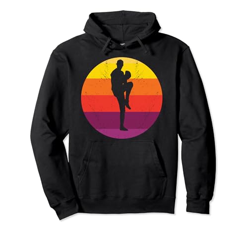 Pitcher's Mound Sport-Baseball im Vintage-Look bei Sonnenuntergang Pullover Hoodie