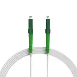 nexinex OS2 weißes Glasfaserkabel LC/APC auf LC/APC (10m) Patchkabel | Simplex Singlemode FTTH Glasfaser LWL Lichtwellenleiter Kabel LC/LC