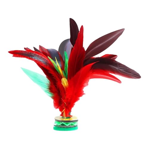 Kick Shuttlecock – chinesischer bunter Shuttlecock | Badminton Kick Shuttlecock | Jianzi Feather Shuttlecock | Übung der Füße der Rüschen | Shuttlecock | Kickstarter mit farbiger Feder für den