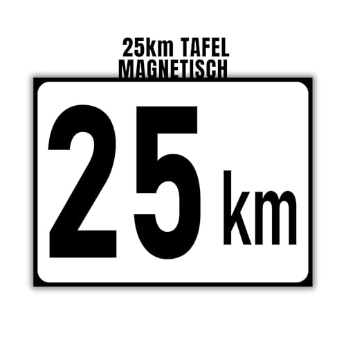 km Tafel Bauartengeschwindigkeit magnetisch | kmh Tafel für Traktor Anhänger oder Oldtimer (25km)